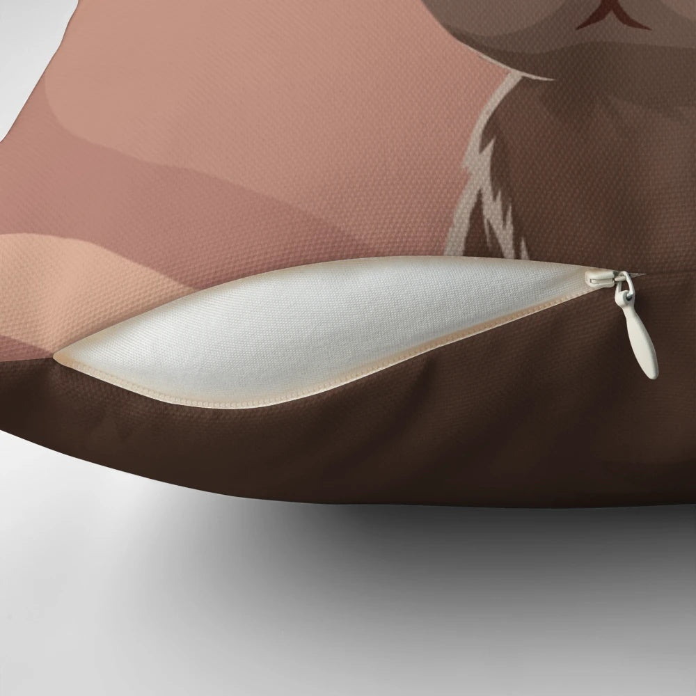 Soft, plush pillow featuring a cute capybara design for a cozy, natural accent.