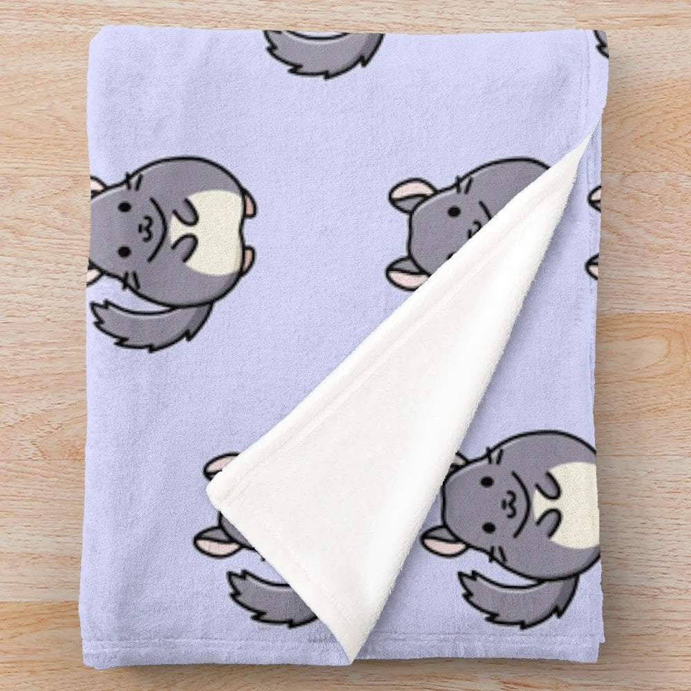 Soft and fluffy chinchilla plush blanket