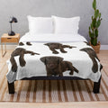 Chocolate Labrador Plush Blanket