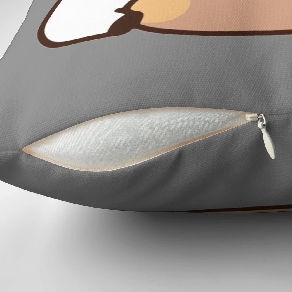 Soft, plush pillow featuring a cute cartoon couple of a brown bear and a panda bear, perfect for cozy, romantic moments.