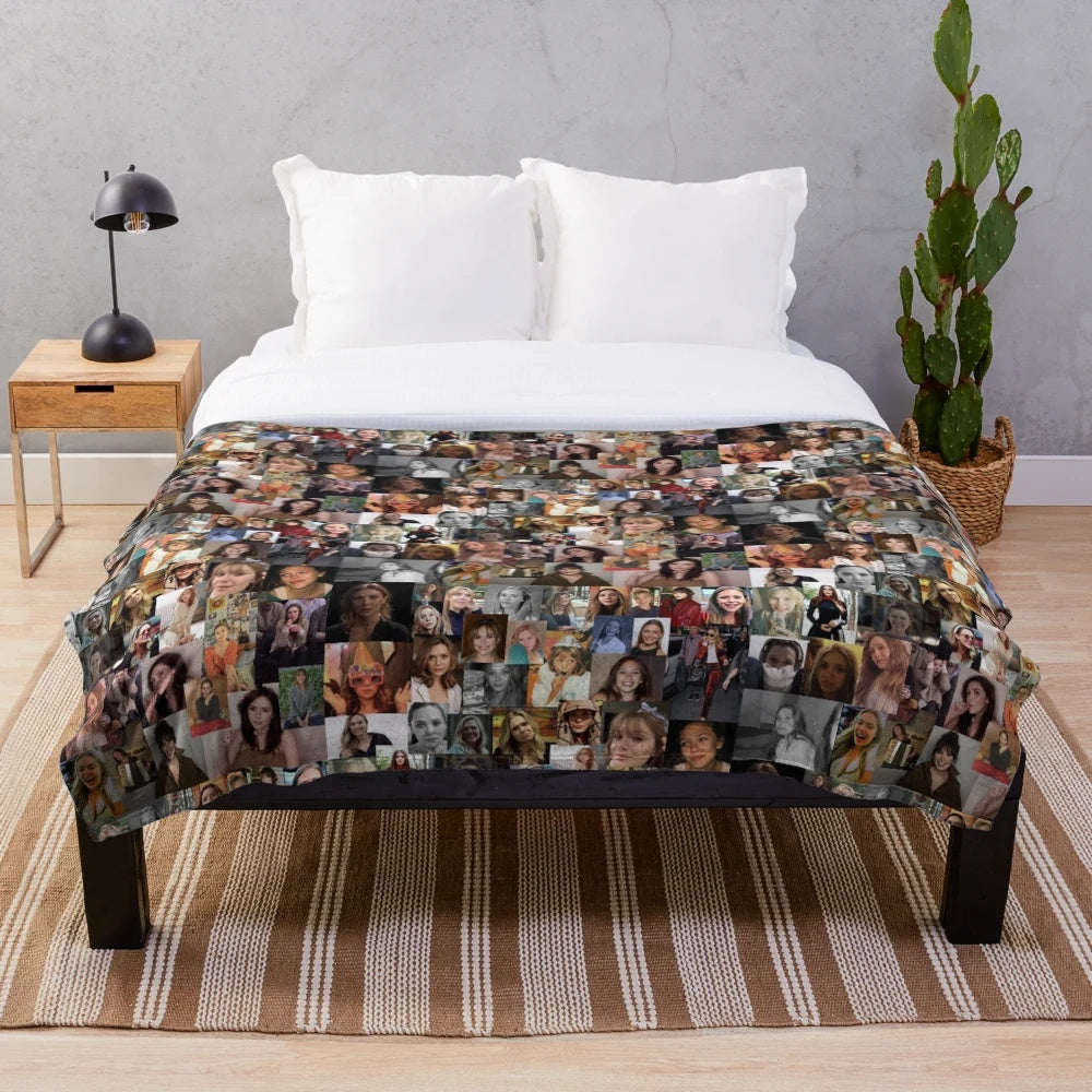 Elizabeth Olsen inspired plush blanket
