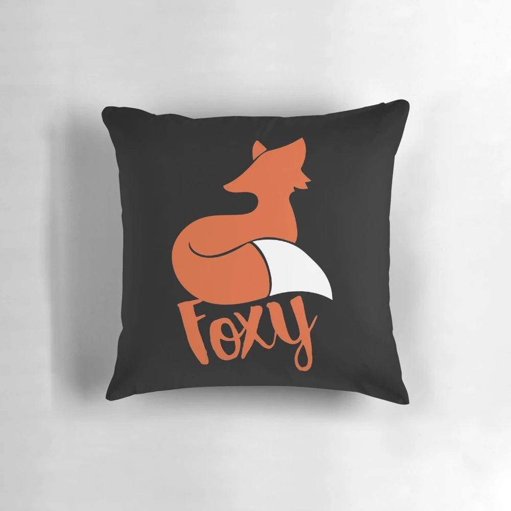 Soft, plush fox pillow with a cute, furry design