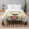 Soft and fluffy golden doodle plush blanket