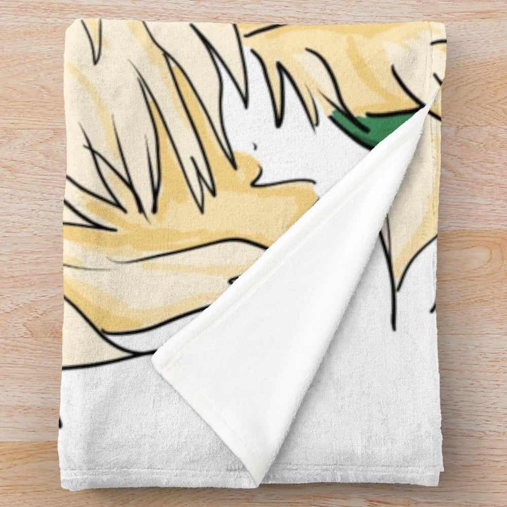 Soft and fluffy golden doodle plush blanket