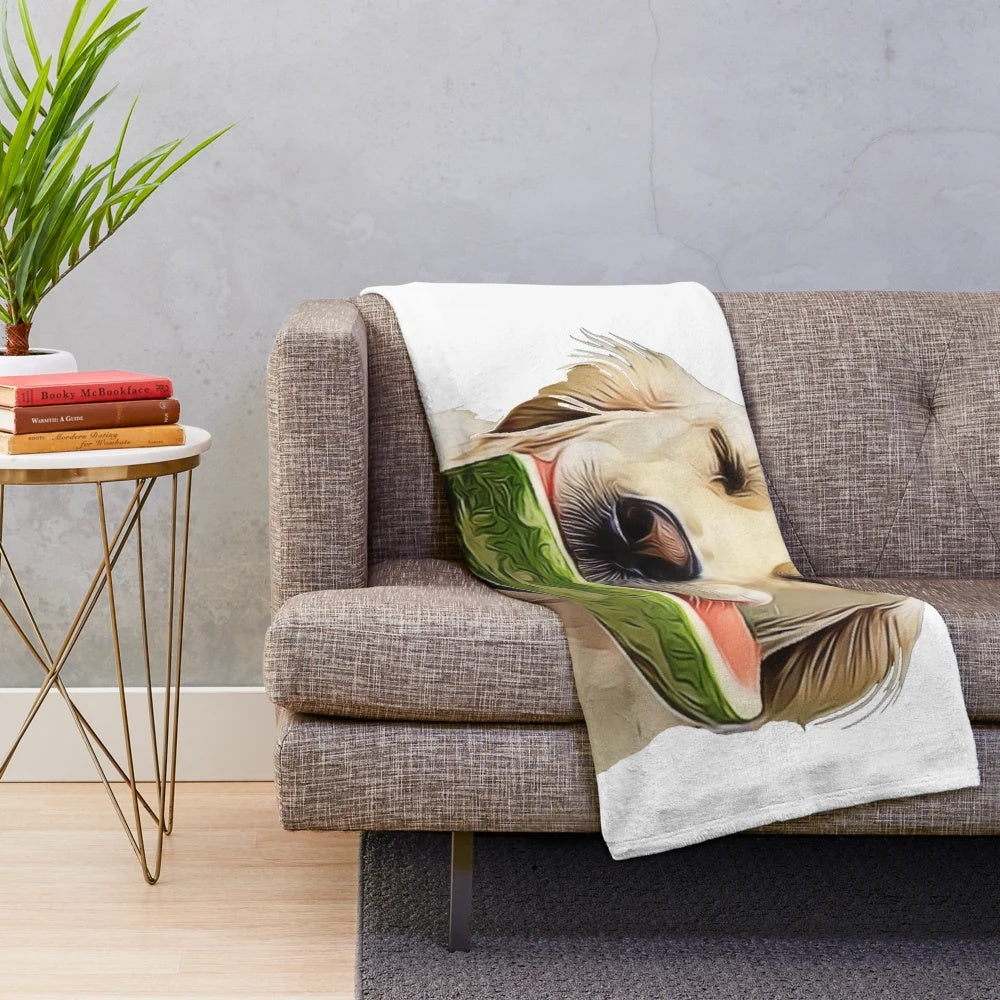 Golden retriever plush blanket