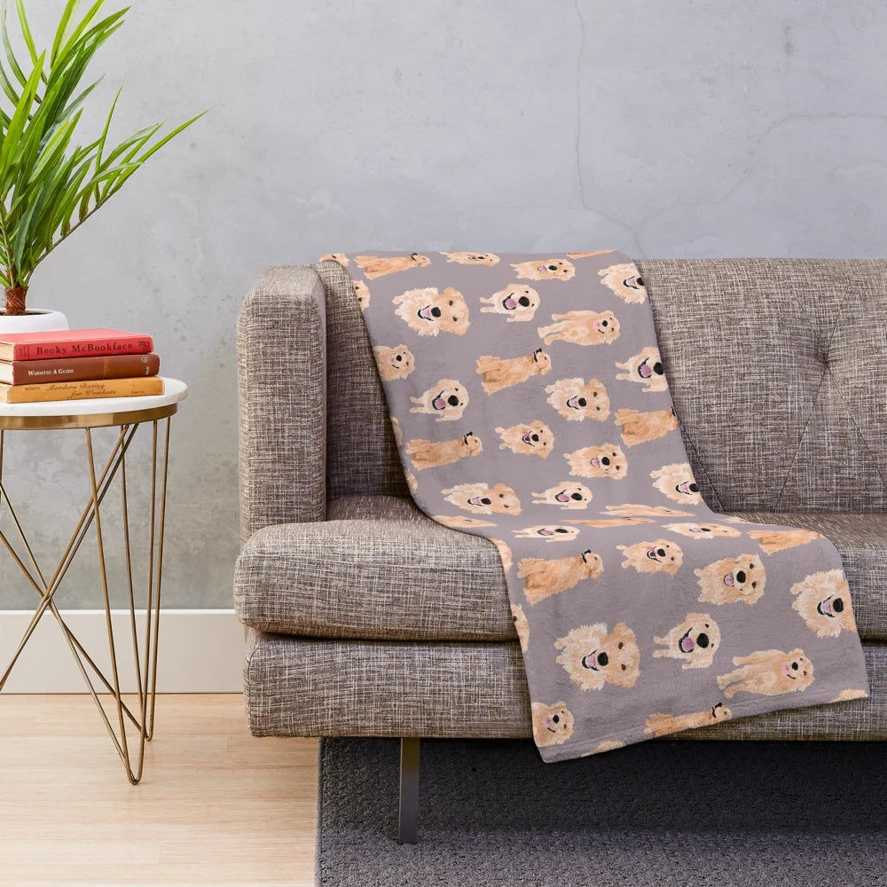 Golden retriever plush blanket