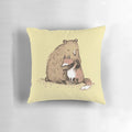Soft and plush grizzly bear pillow for a warm, comforting hug