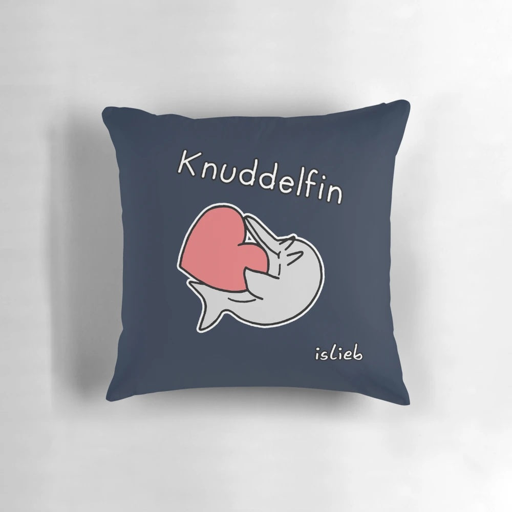 Cuddly and huggable dolphin-shaped pillow made by Islieb, a plush animal brand known for their high-quality and adorable designs.