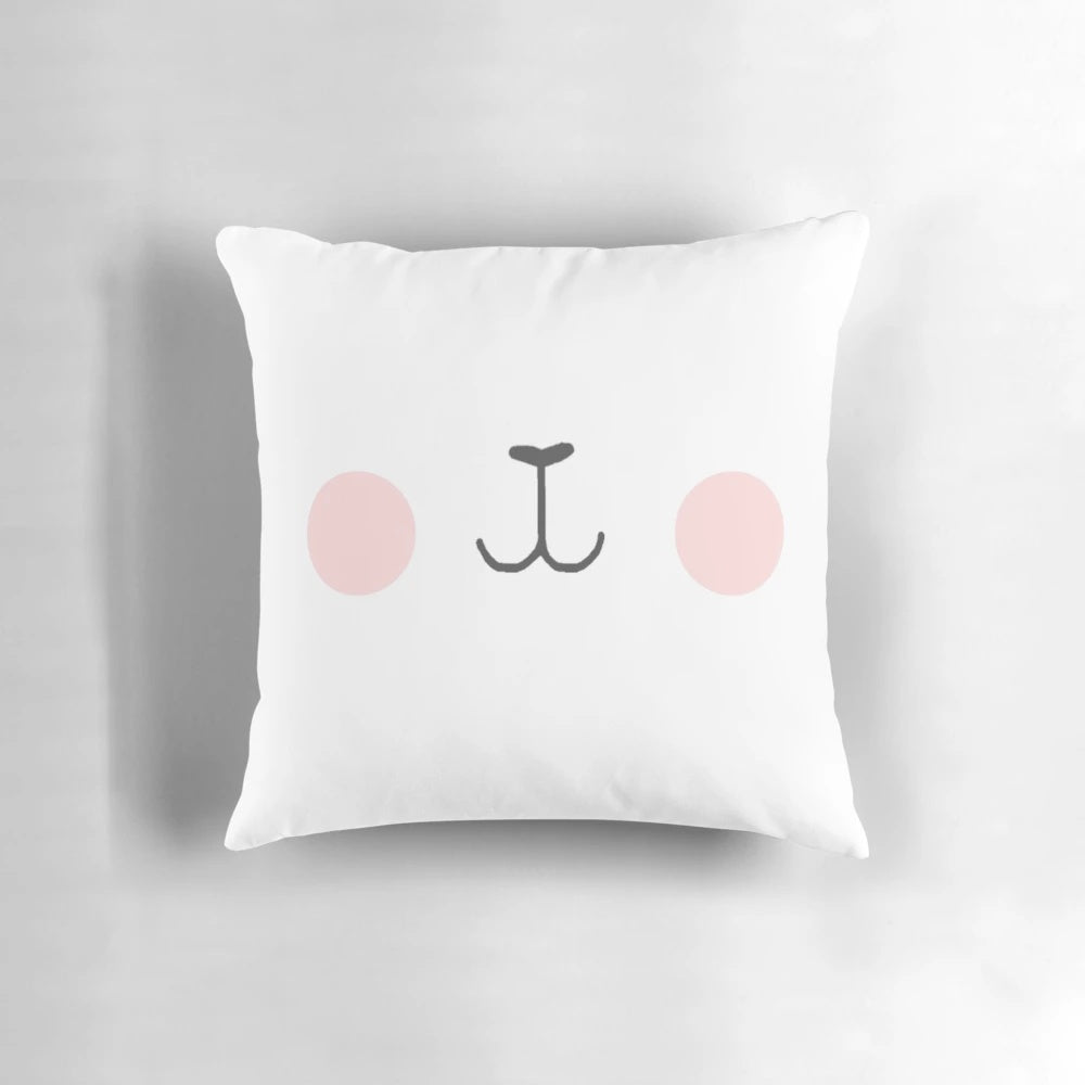 Soft and huggable mocha and milk bear throw pillows for cozy home decor