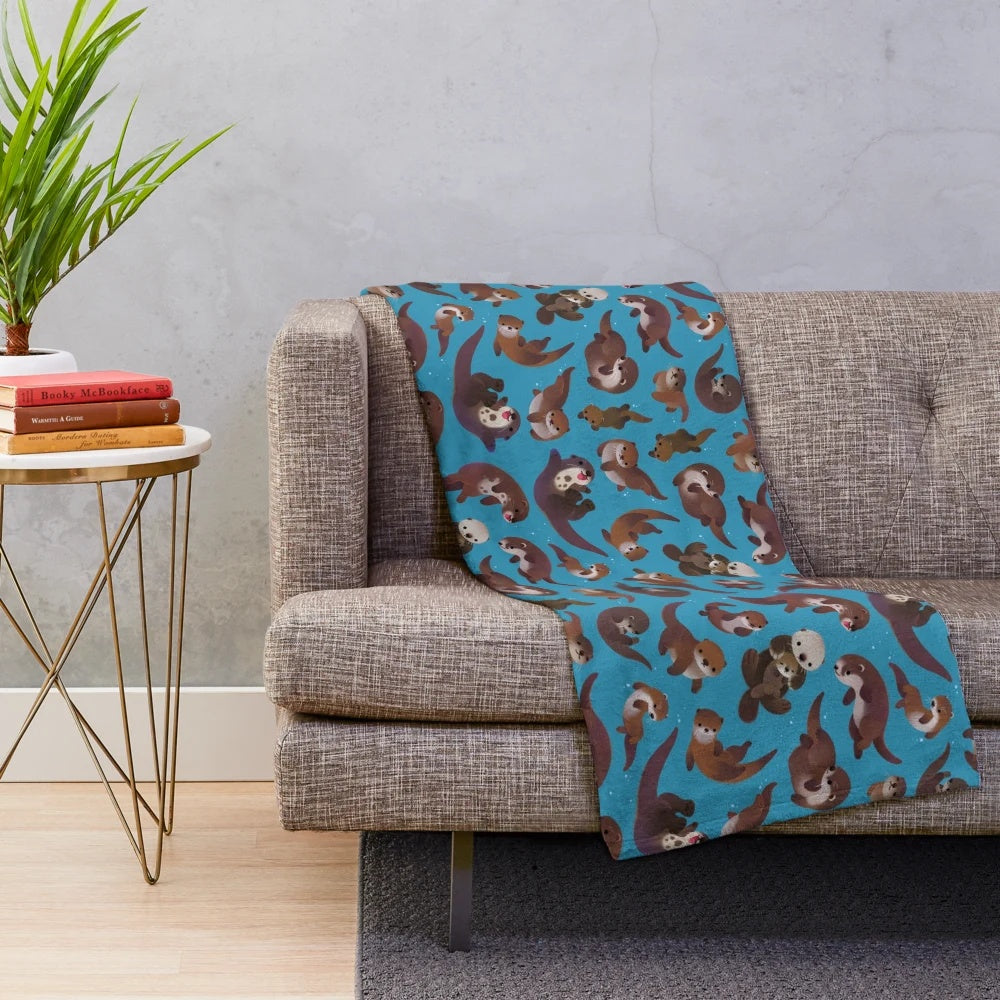 Otter Plush Blanket - Soft, Cozy, and Adorable for All Otter Fans