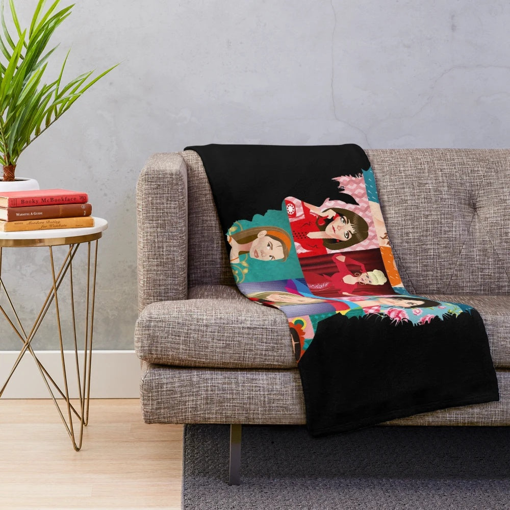Soft and cozy plush blanket featuring artwork of Spanish film director Alejandro Mogolloart
