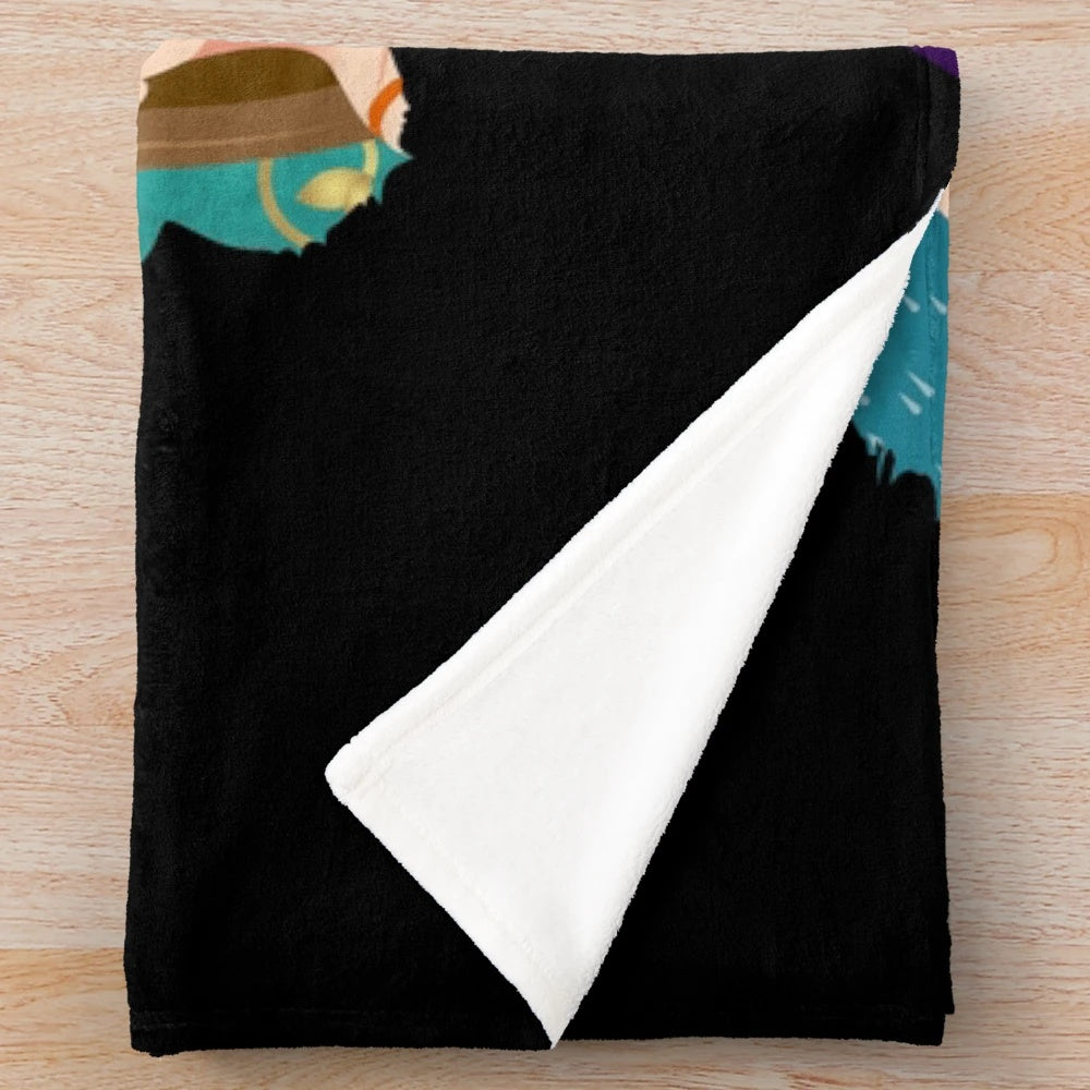Soft and cozy plush blanket featuring artwork of Spanish film director Alejandro Mogolloart
