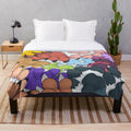 Soft and cozy plush blanket with cute animal paw prints