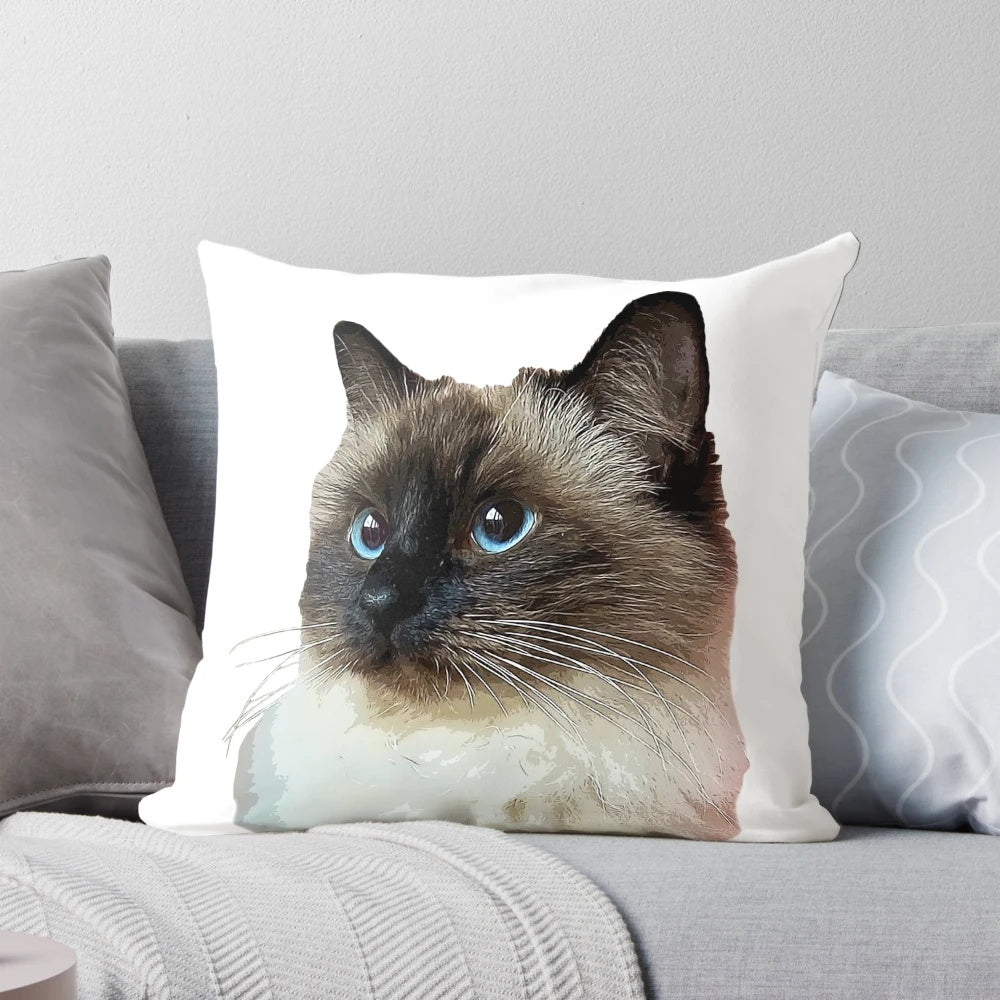 Ragdoll Cat Pillow - Plush and Cozy Accent for Cat Lovers
