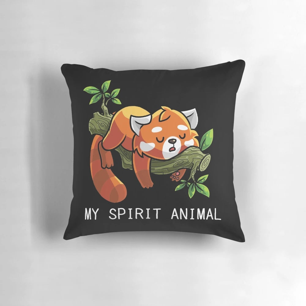 Decorative red panda throw pillow for animal enthusiasts