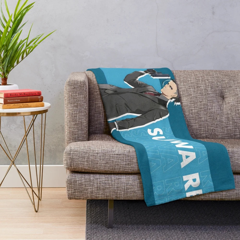 Rei plush blanket with cozy, soft, and comfortable anime-inspired design