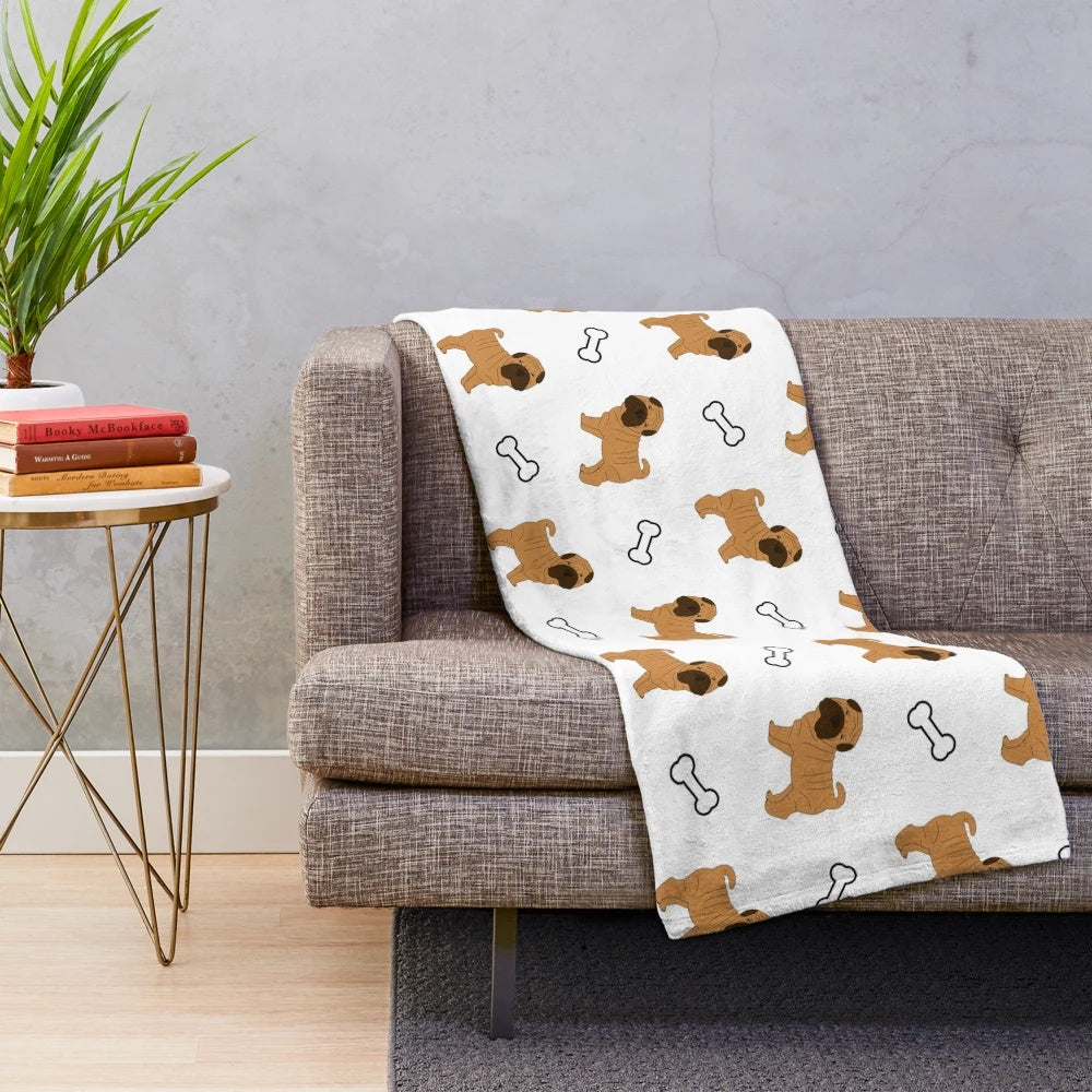 Soft and Cozy Shar Pei Puppy Plush Blanket