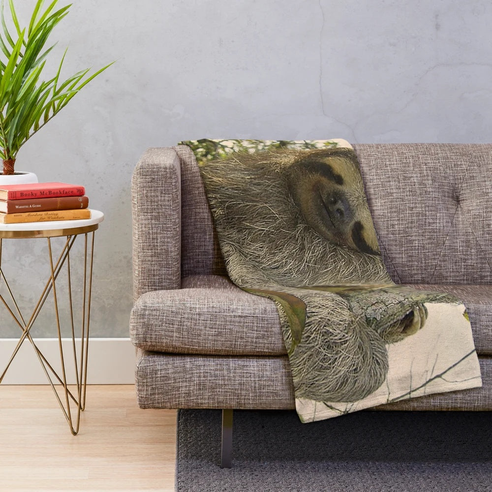Adorable sloth plush blanket for a cozy and comfortable home
