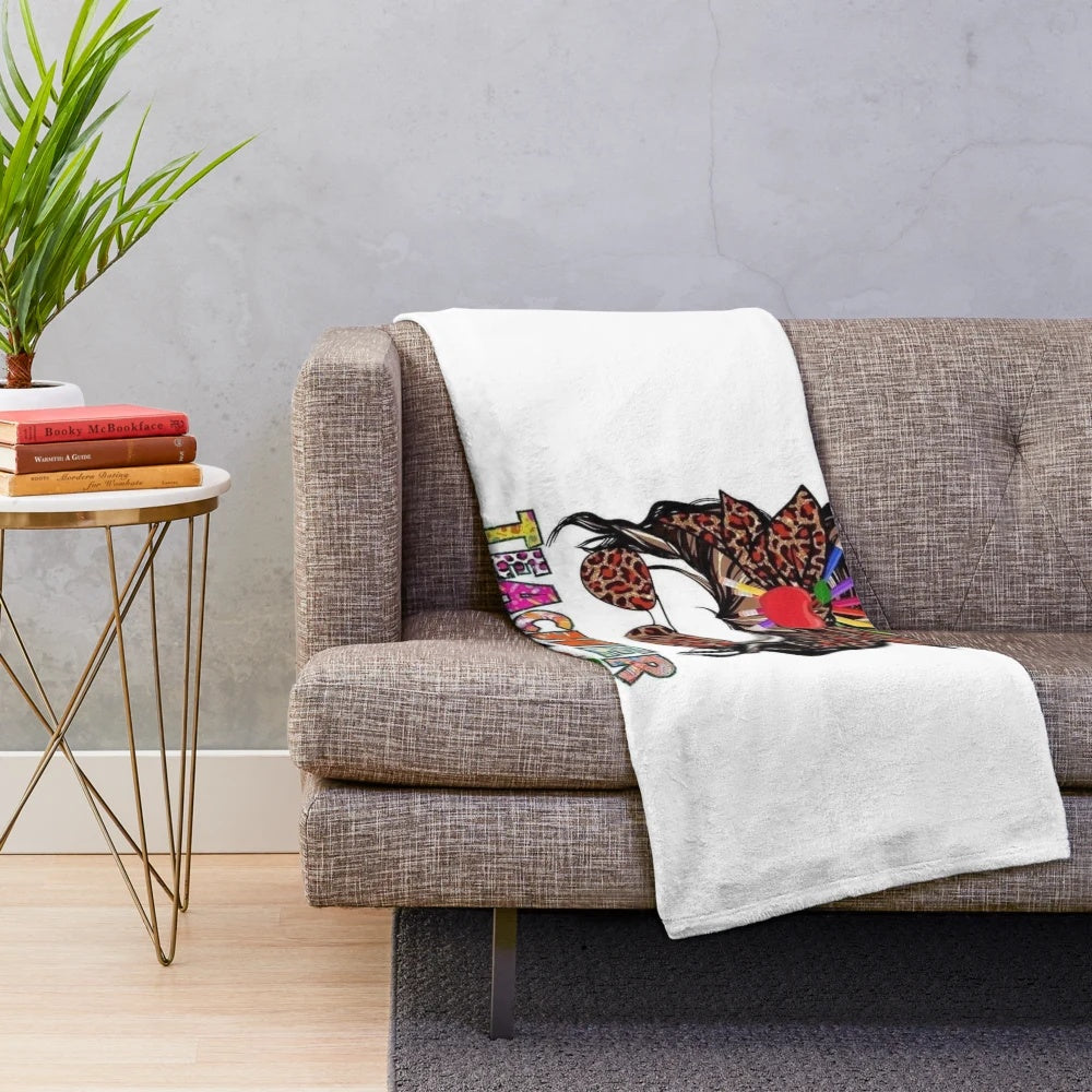 Super cute teacher plush blanket