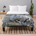 Wombat plush blanket featuring a cute Australian wildlife design
