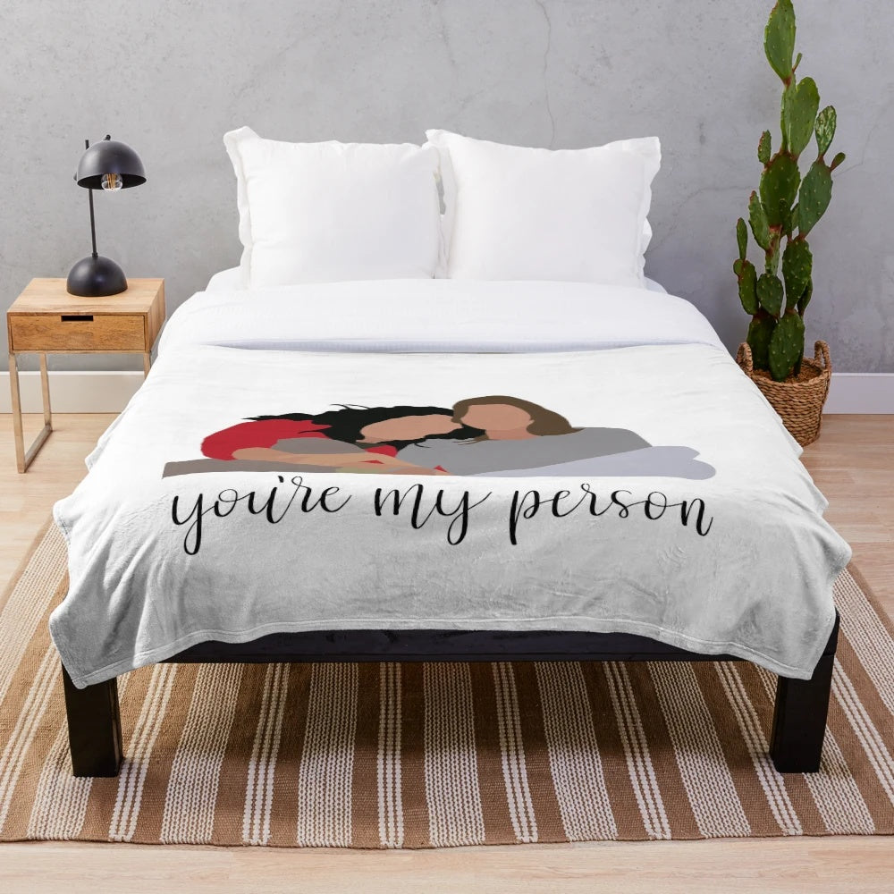 You're My Person" Plush Blanket featuring Meredith Grey and Cristina Yang from Grey's Anatomy