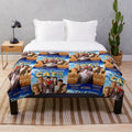 Plush blanket featuring the cult classic movie 'A Talking Cat!?!
