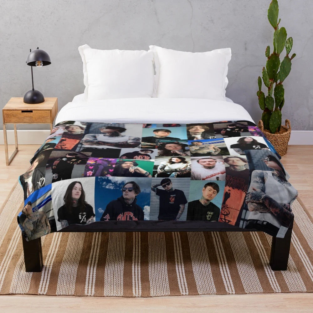 Noah Sebastian photo collage plush blanket