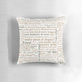 A decorative throw pillow featuring a curated collection of Shakespeare's most clever and humorous insults.