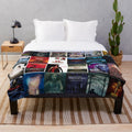 Plush blanket featuring iconic Stephen King movie posters