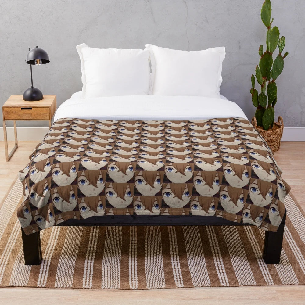 Cursed Childe-inspired plush blanket featuring the Hydro Harbinger from Genshin Impact