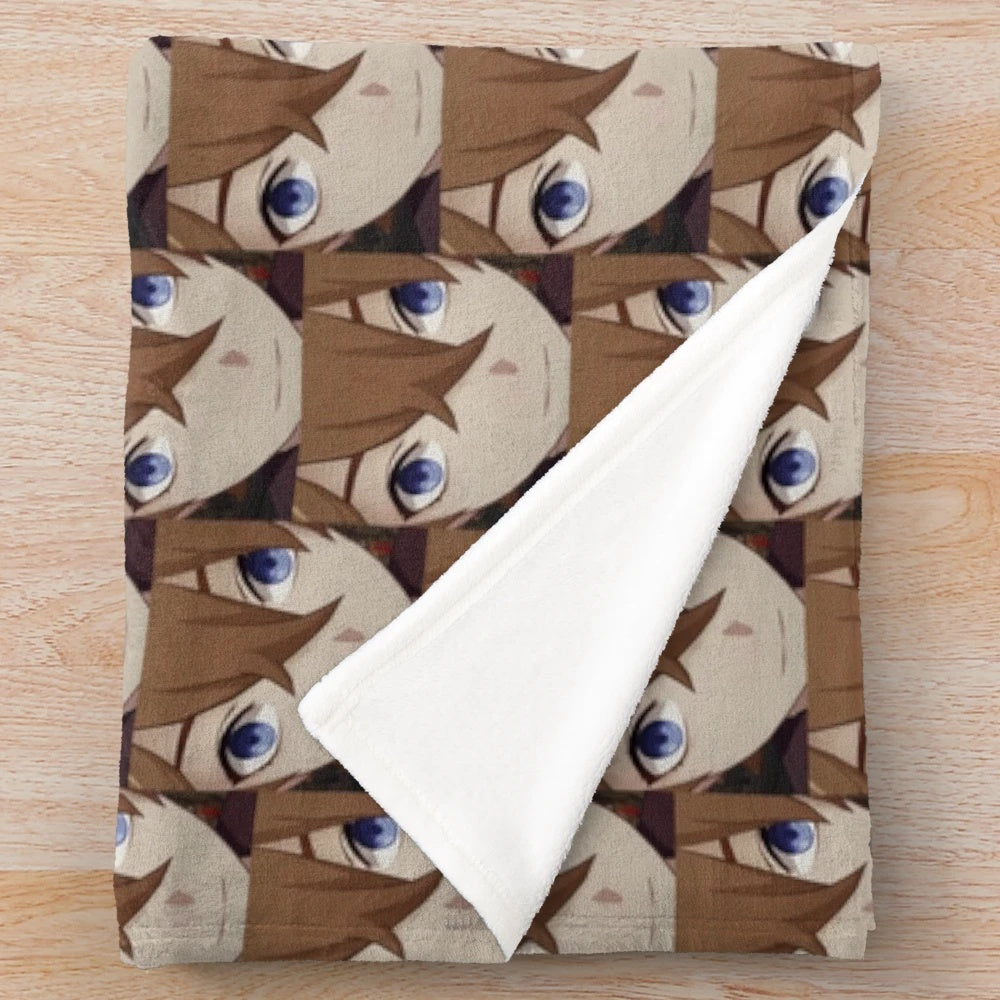 Cursed Childe-inspired plush blanket featuring the Hydro Harbinger from Genshin Impact
