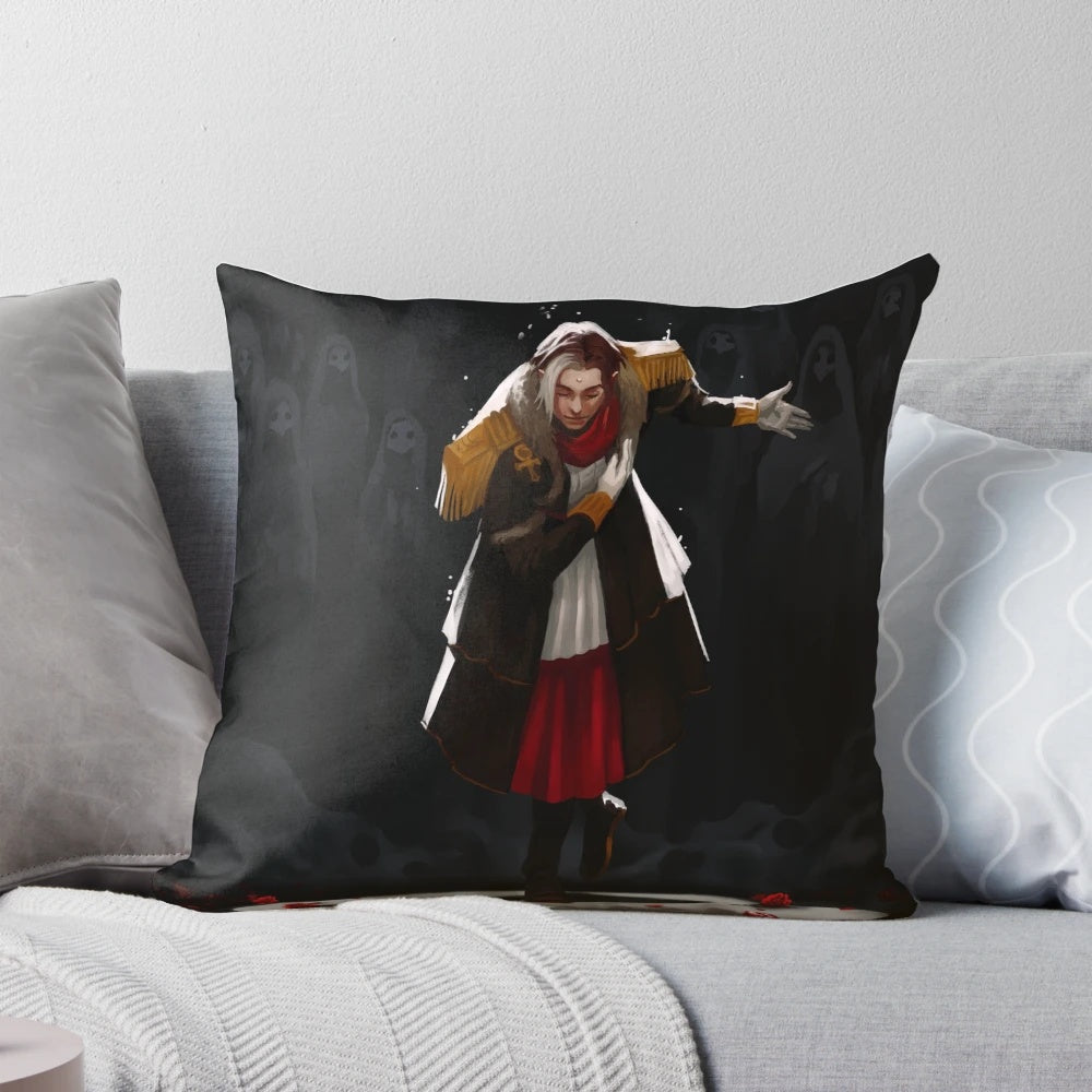Curtain Call Pillow featuring Emet-Selch and Hades from Final Fantasy XIV Shadowbringers