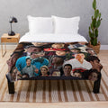 Blaine Anderson and Darren Criss photo collage on a plush blanket