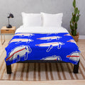 Buffalo Bills Plush Blanket with Josh Allen Drawing