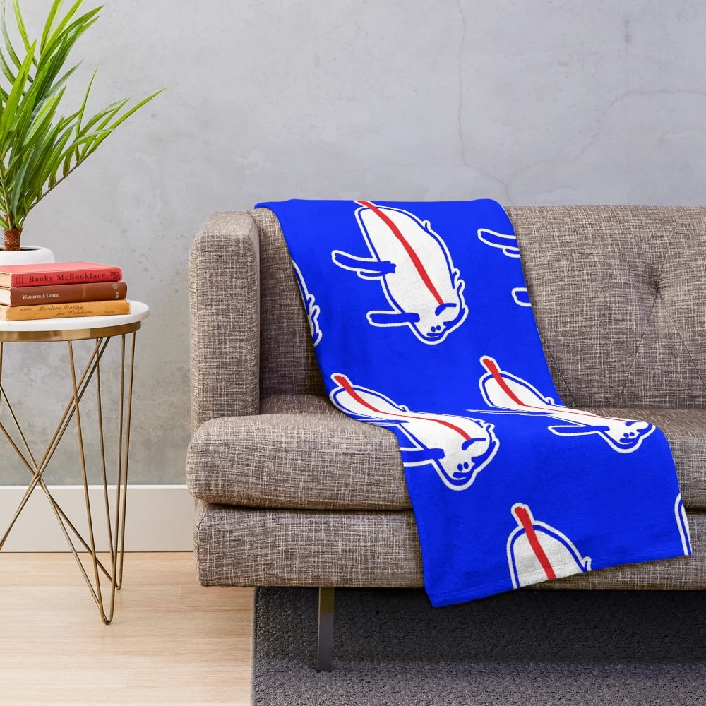 Buffalo Bills Plush Blanket with Josh Allen Drawing