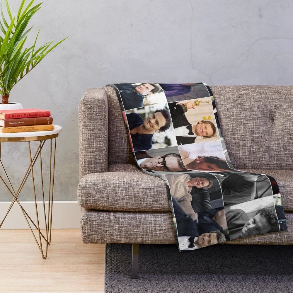 Colin Firth Photo Collage Plush Blanket