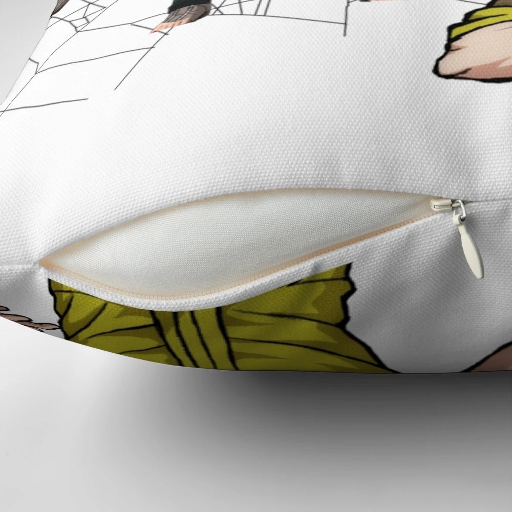 Custom-designed pillow featuring Nagito Komaeda and Kazuichi Soda from the Danganronpa anime series