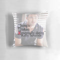 Custom decorative pillow featuring a design inspired by the character Kelly Severide from the TV show Chicago Fire.
