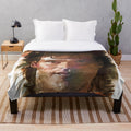 Custom digital artwork plush blanket featuring Patrick Swayze