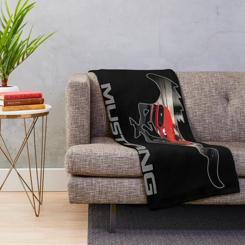 Ford Mustang GT Logo Design Plush Blanket