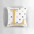 Initial L - Letter L Pillow, a decorative throw pillow featuring a monogrammed letter L