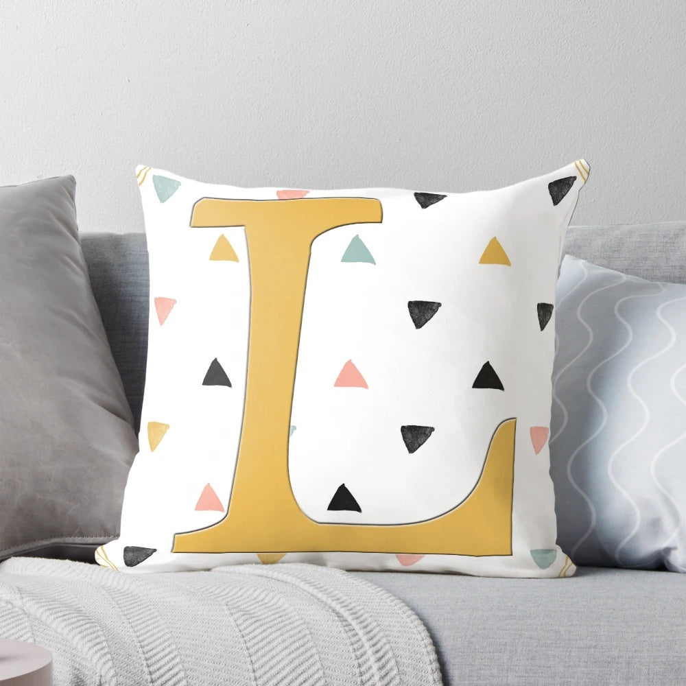Initial L - Letter L Pillow, a decorative throw pillow featuring a monogrammed letter L
