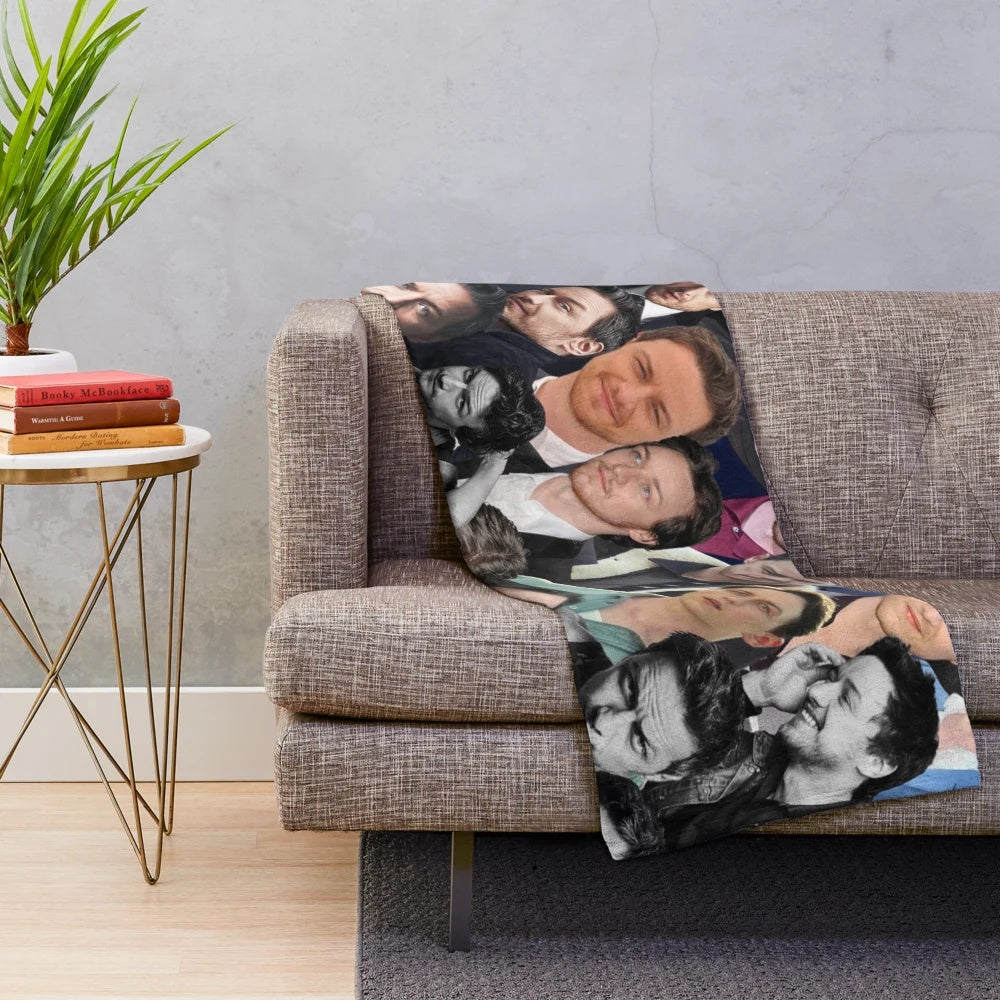 James McAvoy photo collage plush blanket