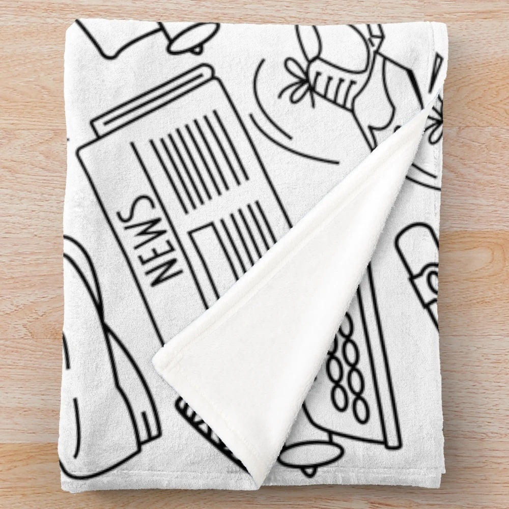 Newsies Doodles Collage Plush Blanket