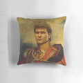 A custom pillow featuring a photoshop-inspired portrait of Patrick Swayze