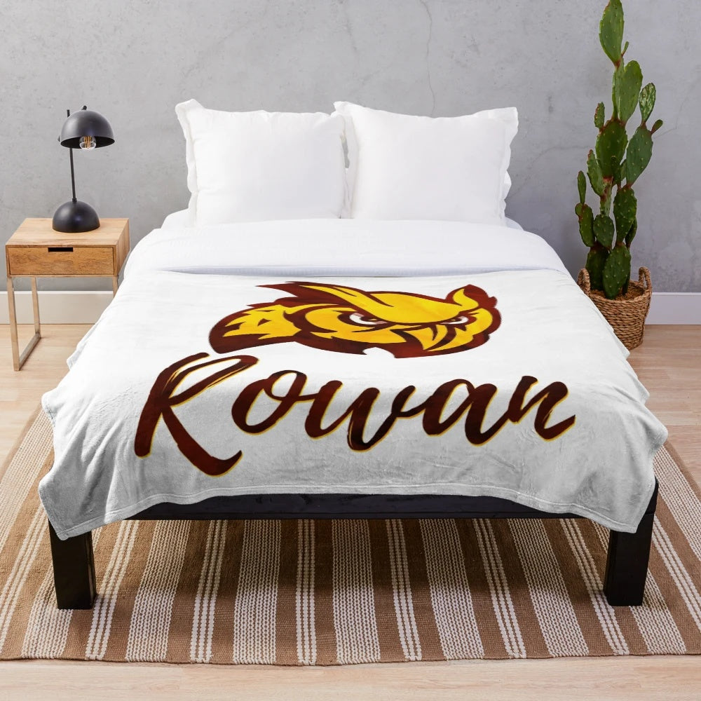 Rowan University custom plush college blanket