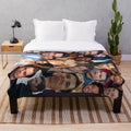 Sebastian Stan photo collage plush blanket