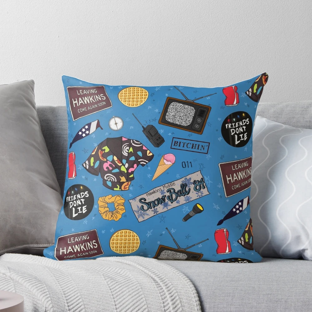 Custom Stranger Things Inspired Collage Pillow