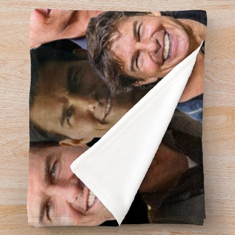 Tom Cruise Photo Collage Plush Blanket