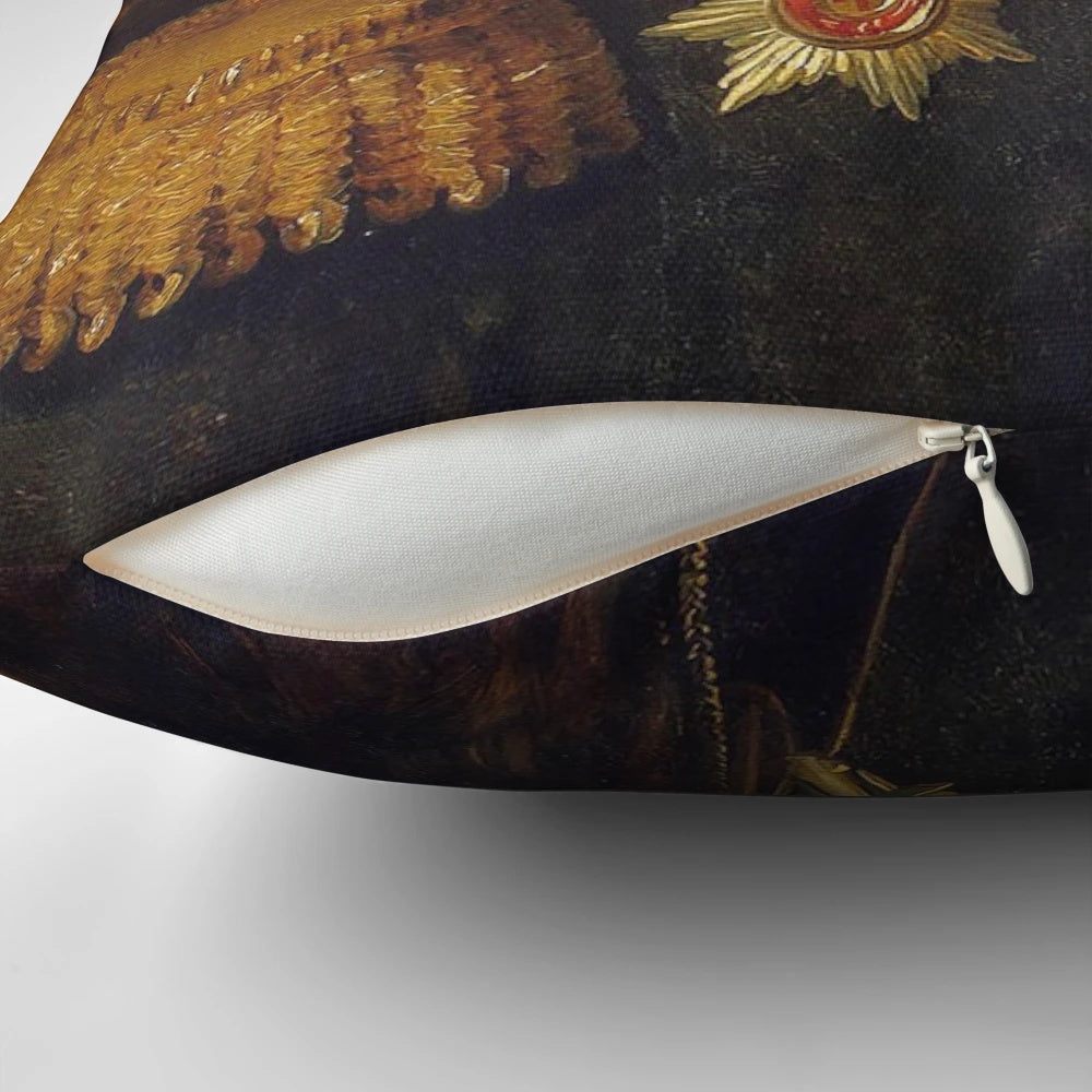Customizable Bruce Willis portrait pillow featuring realistic photoshop artwork